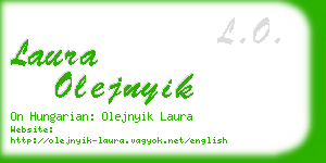 laura olejnyik business card